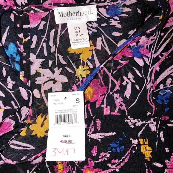 MOTHERHOOD Maternity small new w/tags floral dress - Picture 8 of 9